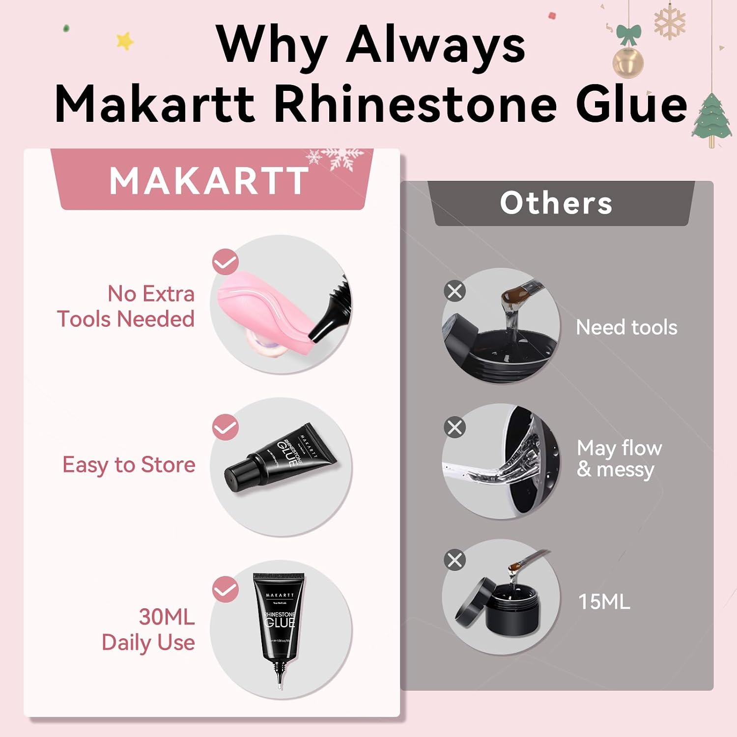 Detalle 2 de Makartt Rhinestone Gel 30 g Nagelkleber für Strass