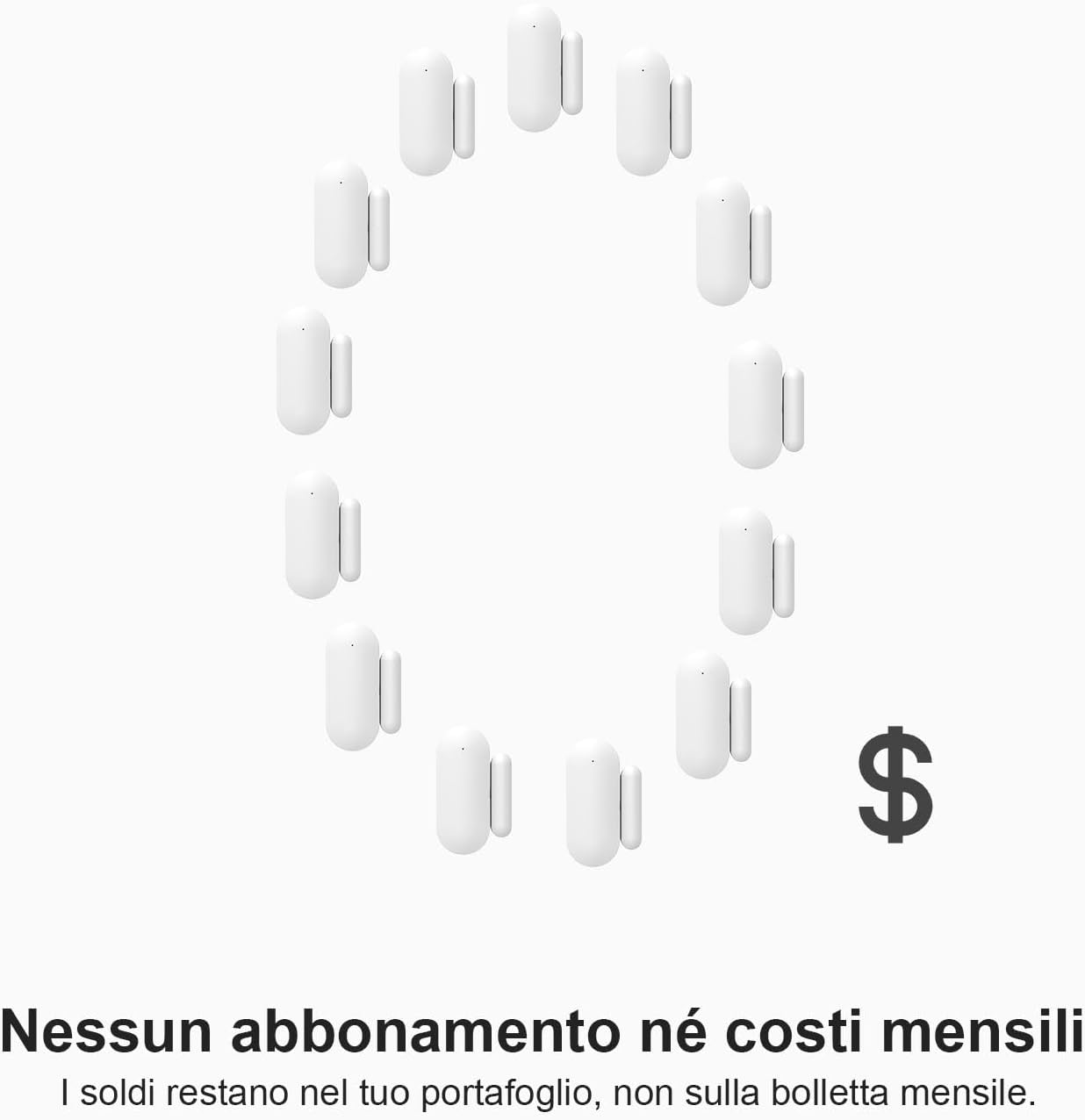 Thumbnail 6 de PGST Kit antifurto domestico senza fili con tastierino, sensore porta e rilevatore di movimento, controllo 4G GSM/App Tuya