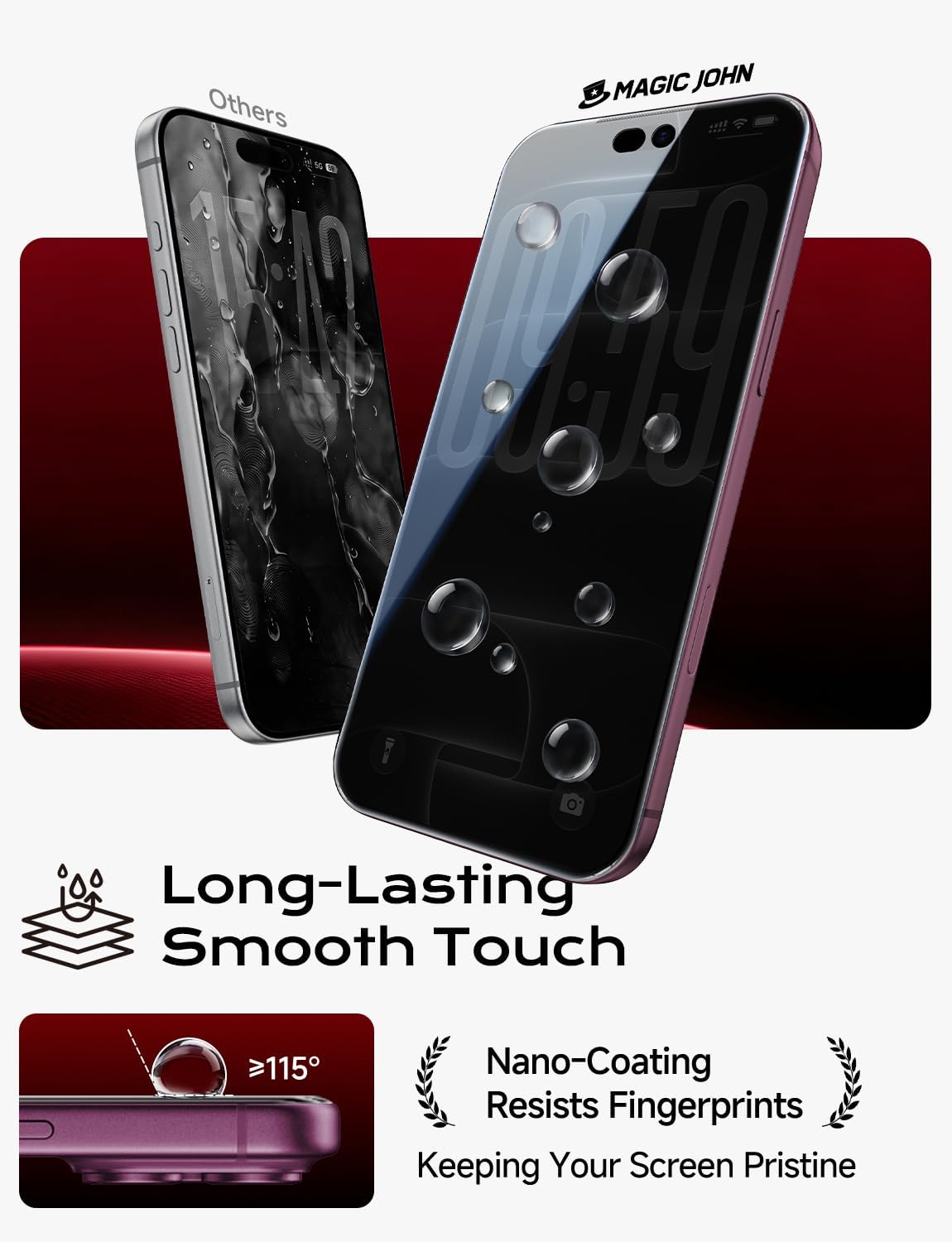 Thumbnail 5 de MAGIC JOHN iPhone 18 Pro Max 6.9-Inch Privacy Screen Protector, 2-Pack