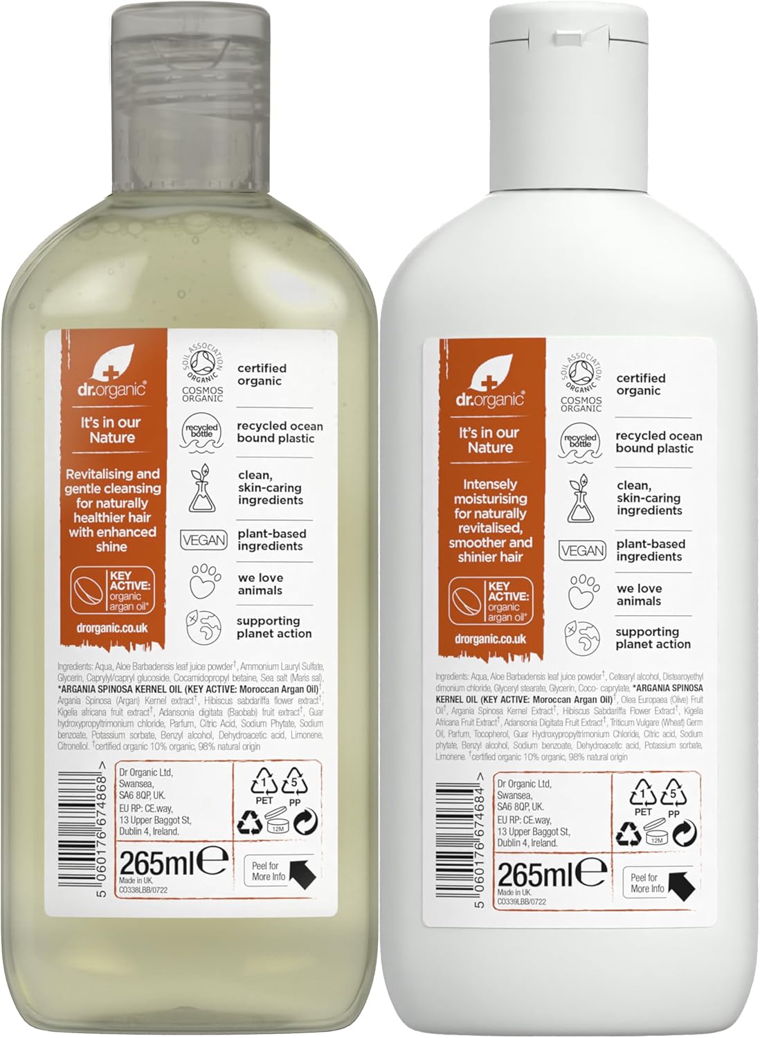 Thumbnail 1 de Dr Organic argan oil shampoo and conditioner set