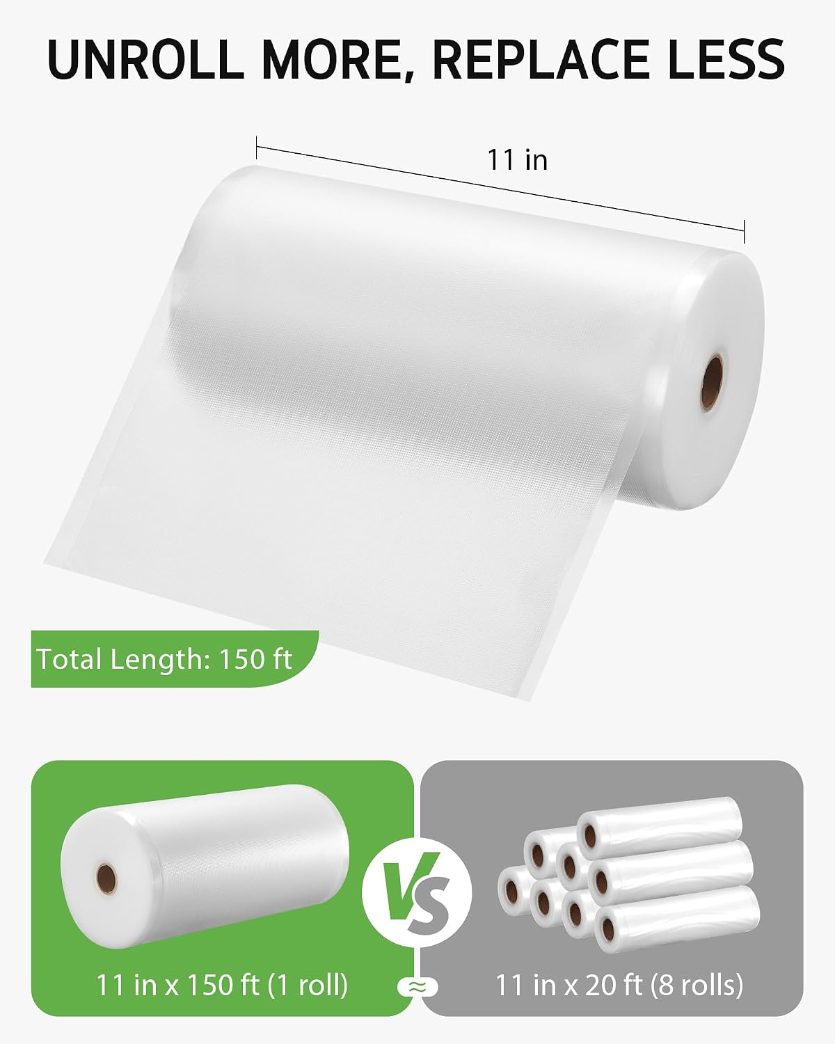 Detalle de Syntus 11" x 150' Vacuum Sealer Bags ⚙