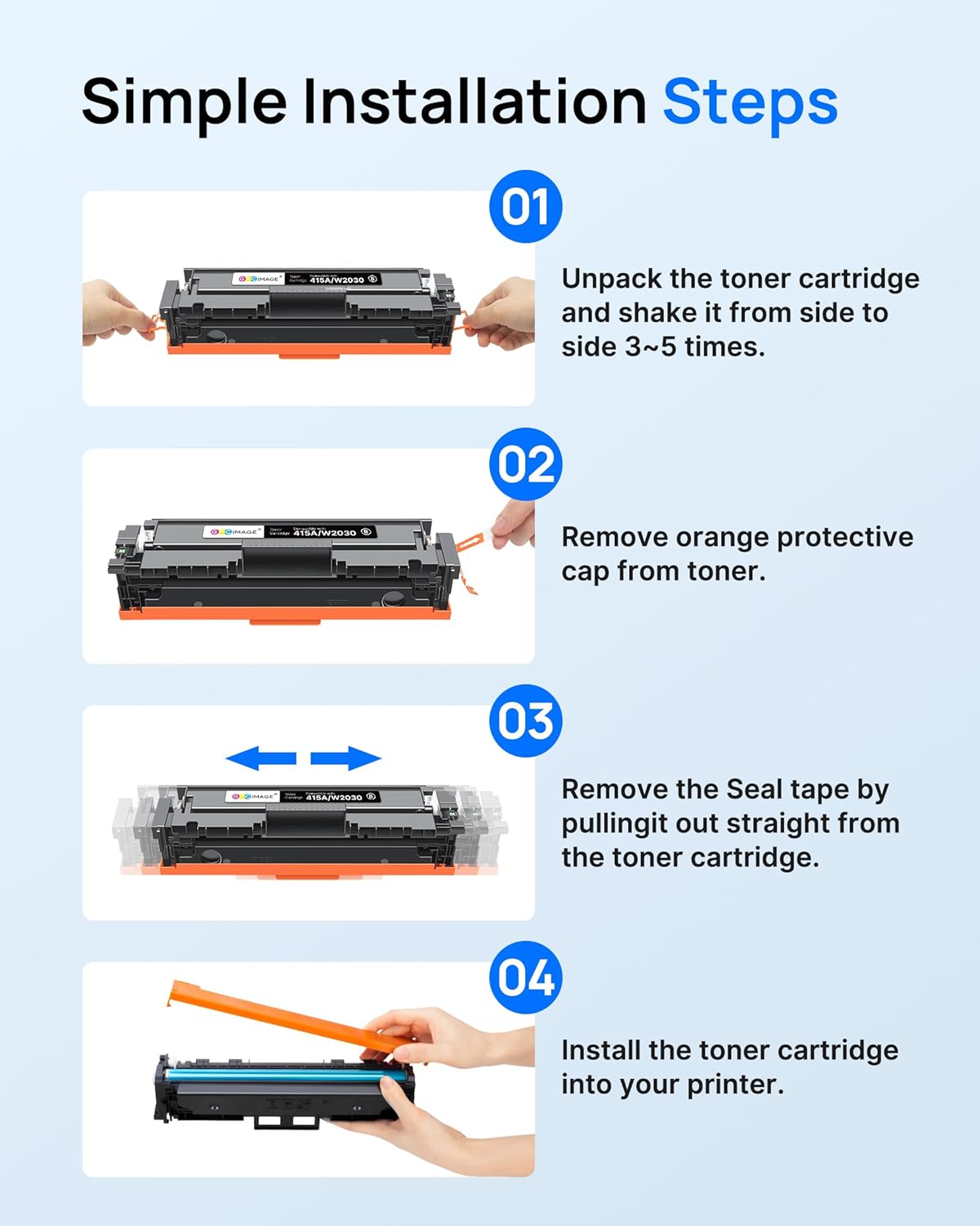 Thumbnail 4 de GPC IMAGE 415A Toner kompatibel mit Chip – HP 415A Multipack (4er-Set) für Color LaserJet Pro MFP M479