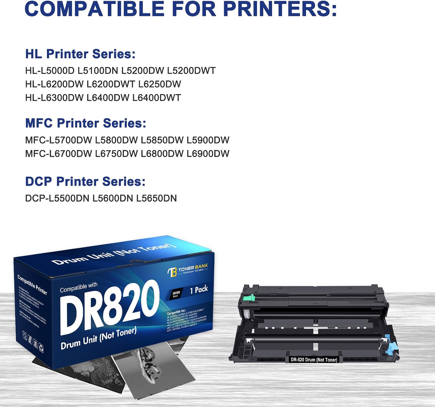 Thumbnail 5 de Toner Bank DR820 DR-820 Drum Unit, Black, High Yield, 30,000 Pages