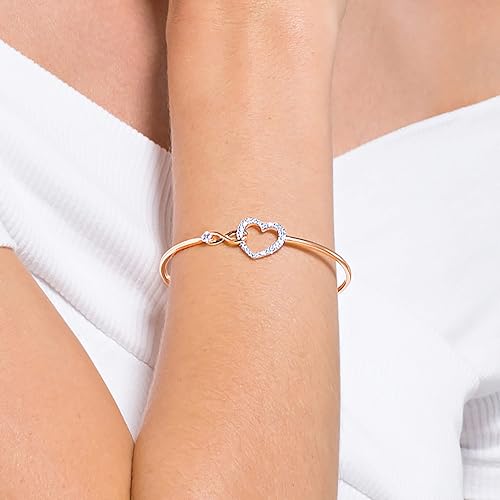 Detalle de Swarovski Bracciale rigido Infinity, Cuore e Bianco – Mix di finiture