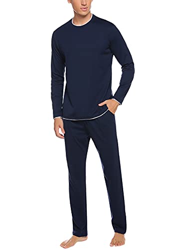 Thumbnail 6 de Aseniza 466-Blu Navy pigiama uomo in cotone a maniche lunghe, XXL