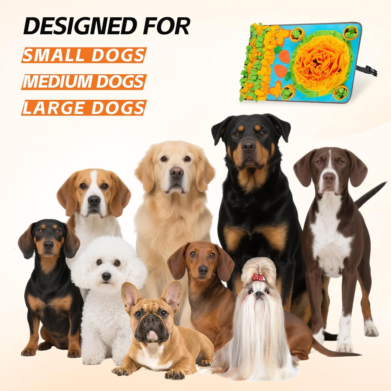 Thumbnail 6 de TAIMUTTAL Snuffle Mat for Dogs (80cm x 48cm) – Interactive for Slow Eating & Enrichment