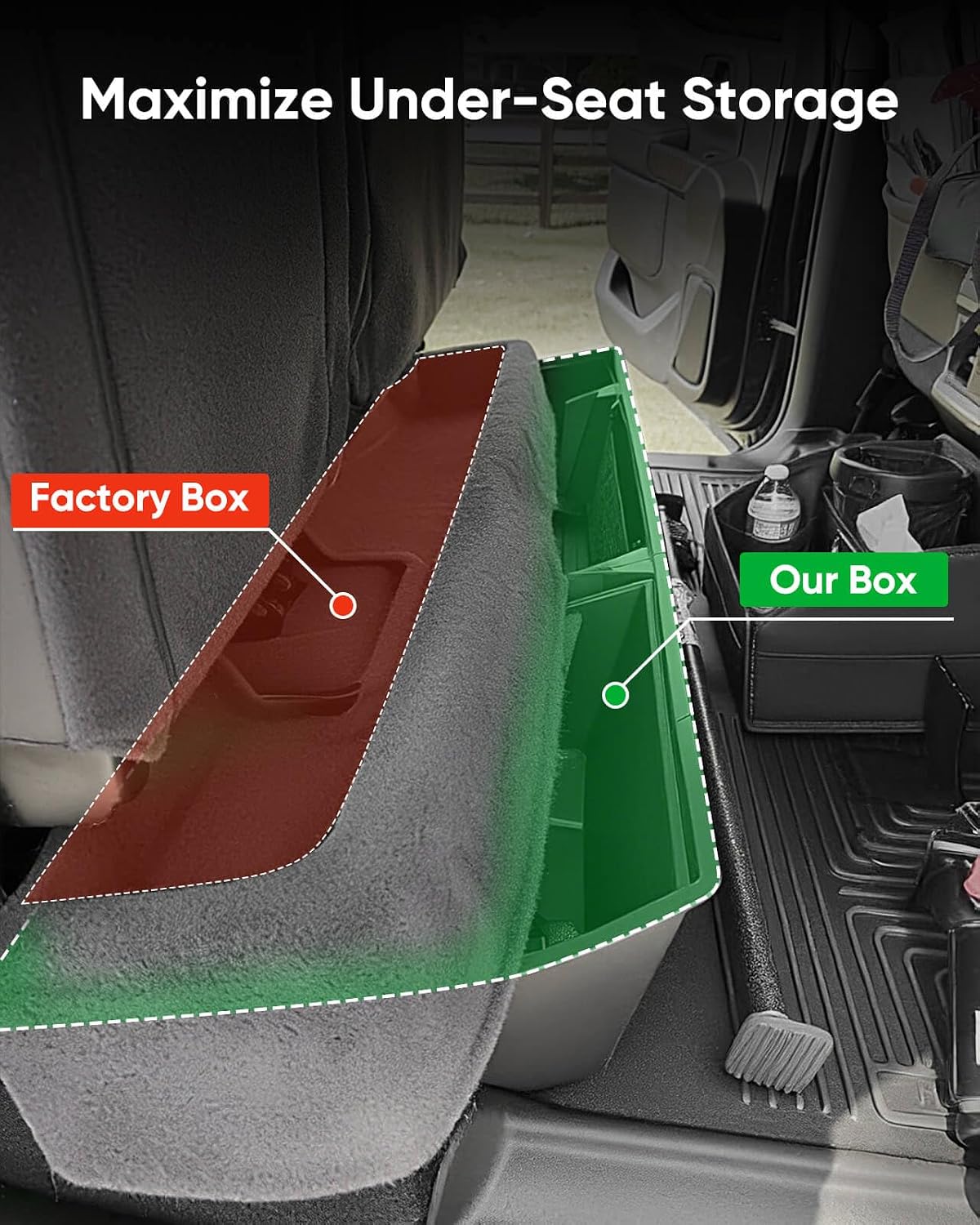 Detalle 2 de Underseat Truck Storage Boxes, 1 cubic foot