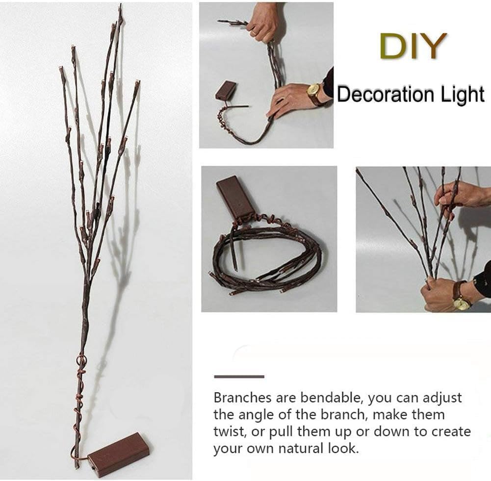 Thumbnail 6 de DK177 Sliver colour 2-Pack LED Branch Lights, 30-Inch Brown Twigs