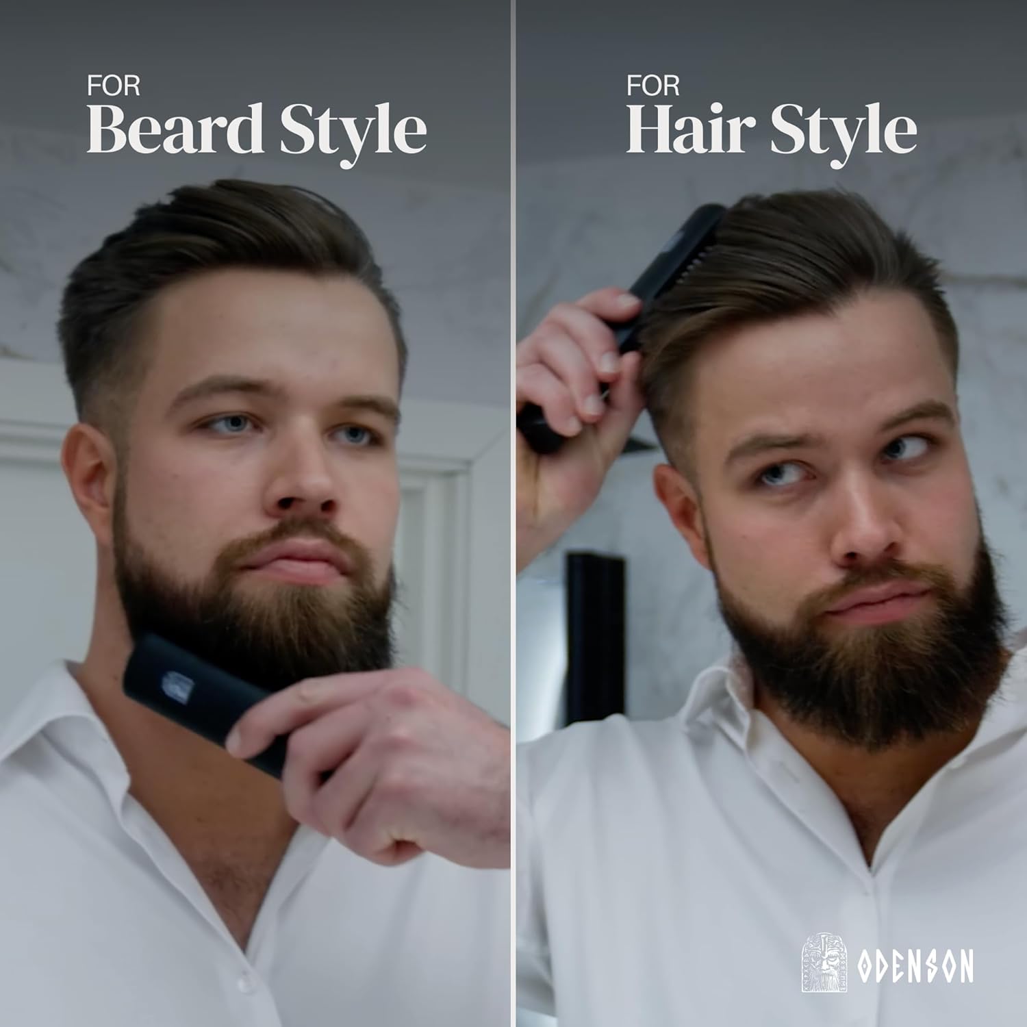 Thumbnail 6 de Odenson Beard Forger cepillo y alisador térmico para barba