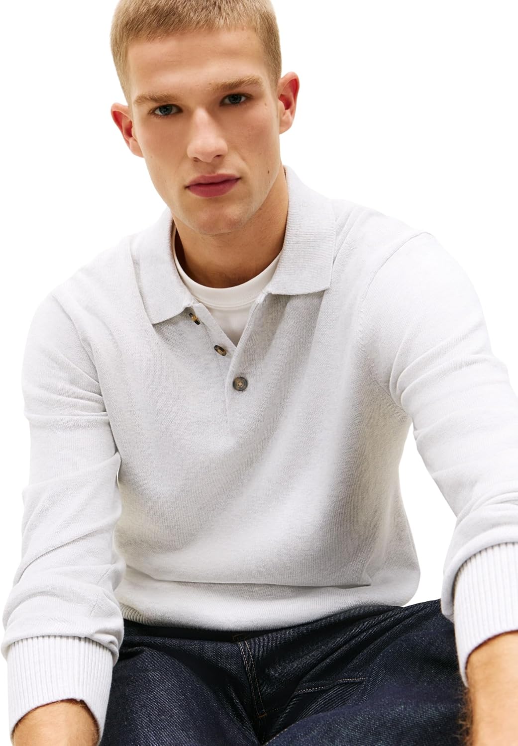 Detalle de Tommy Jeans Pull-Over Homme : authenticité et confort durable