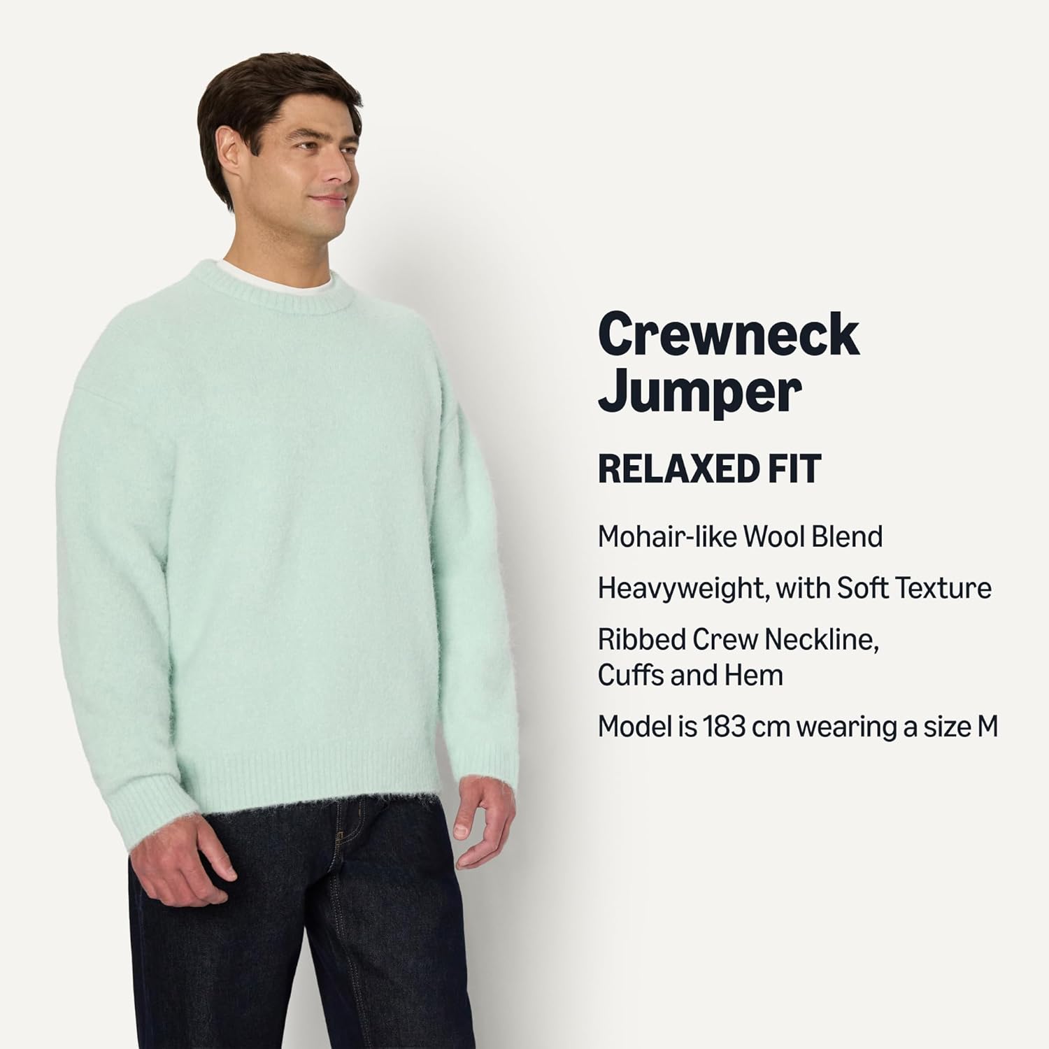 Thumbnail 3 de Amazon Essentials Men's Relaxed-Fit Faux Mohair Crewneck Pullover Jumper