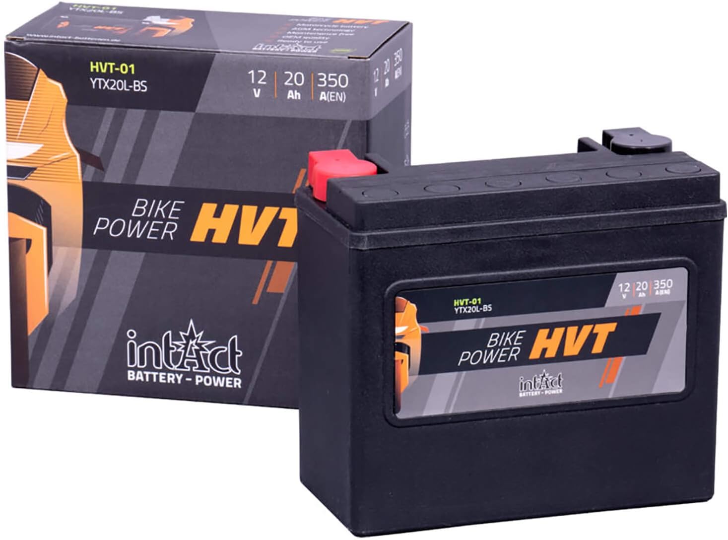 Detalle 2 de intAct Bike-Power GEL-HVT-01 GHD20HL – akumulator żelowy 12 V, 20 Ah, 350 A