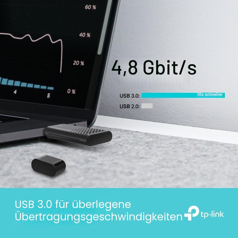 Detalle de TP-Link Archer TX20U WLAN-Stick für den PC (WiFi 6, Dualband bis 1.800 Mbit/s, USB 3.0) mit WPA3