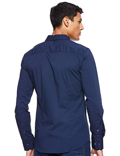 Detalle 2 de Tommy Jeans Tjm Original Stretch Shirt Dm0dm04405 Camisa azul para hombre