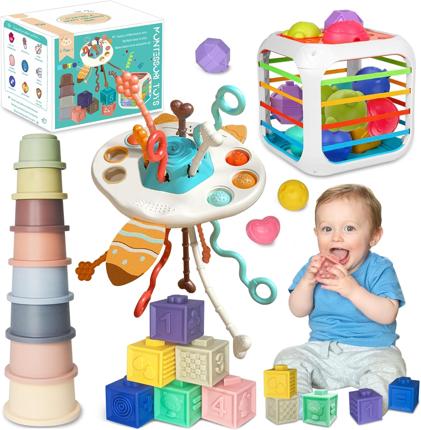 Thumbnail 4 de MutoToy 6 in 1 Montessori Baby Toys