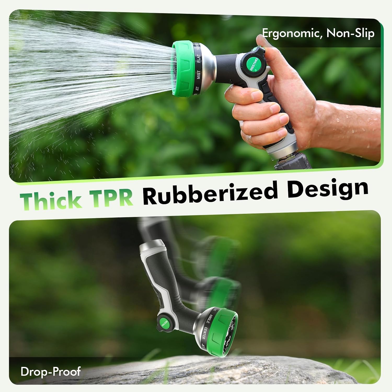 Thumbnail 6 de RESTMO Garden Hose Nozzle, 10 Spray Patterns