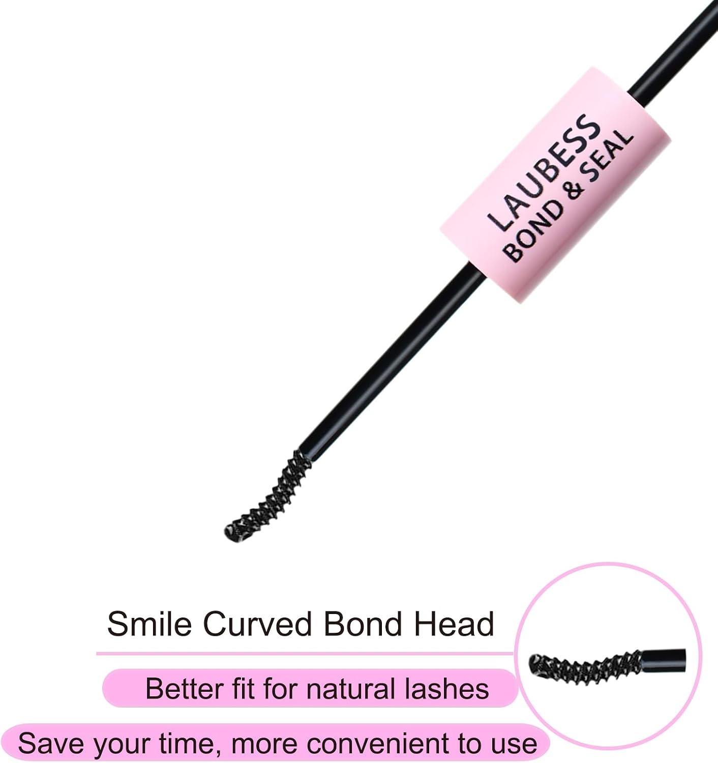 Detalle de LAUBESS まつげ用ボンド&シール 2in1 ブラックボンド・クリアシール 5ml+5ml