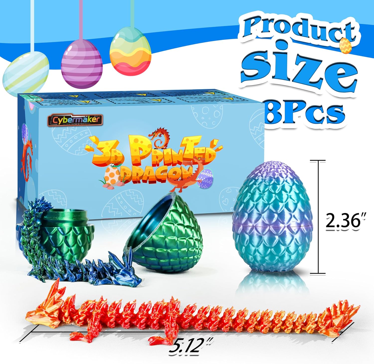 Thumbnail 1 de Cybermaker 8pcs Dragon Easter Eggs