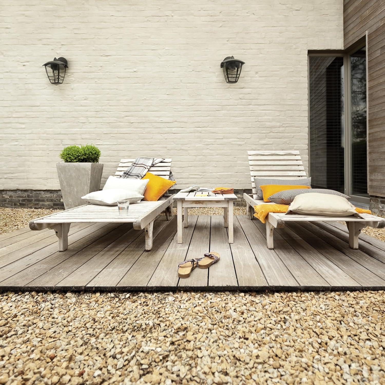 Thumbnail 1 de Philips Mygarden Creek: Applique murale d'extérieur en blanc, IP44