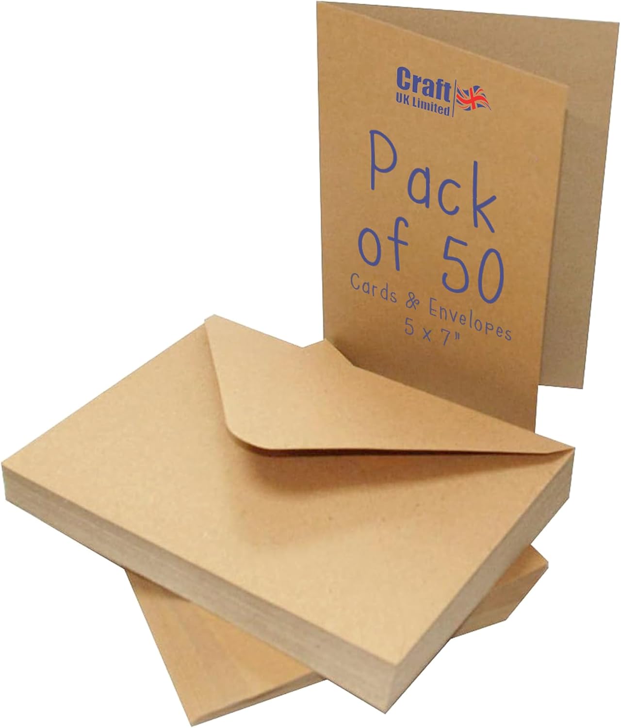 Detalle 2 de Handwerk UK 2049 C6 Kraft Karte und Umschlag (50er Pack) – braun