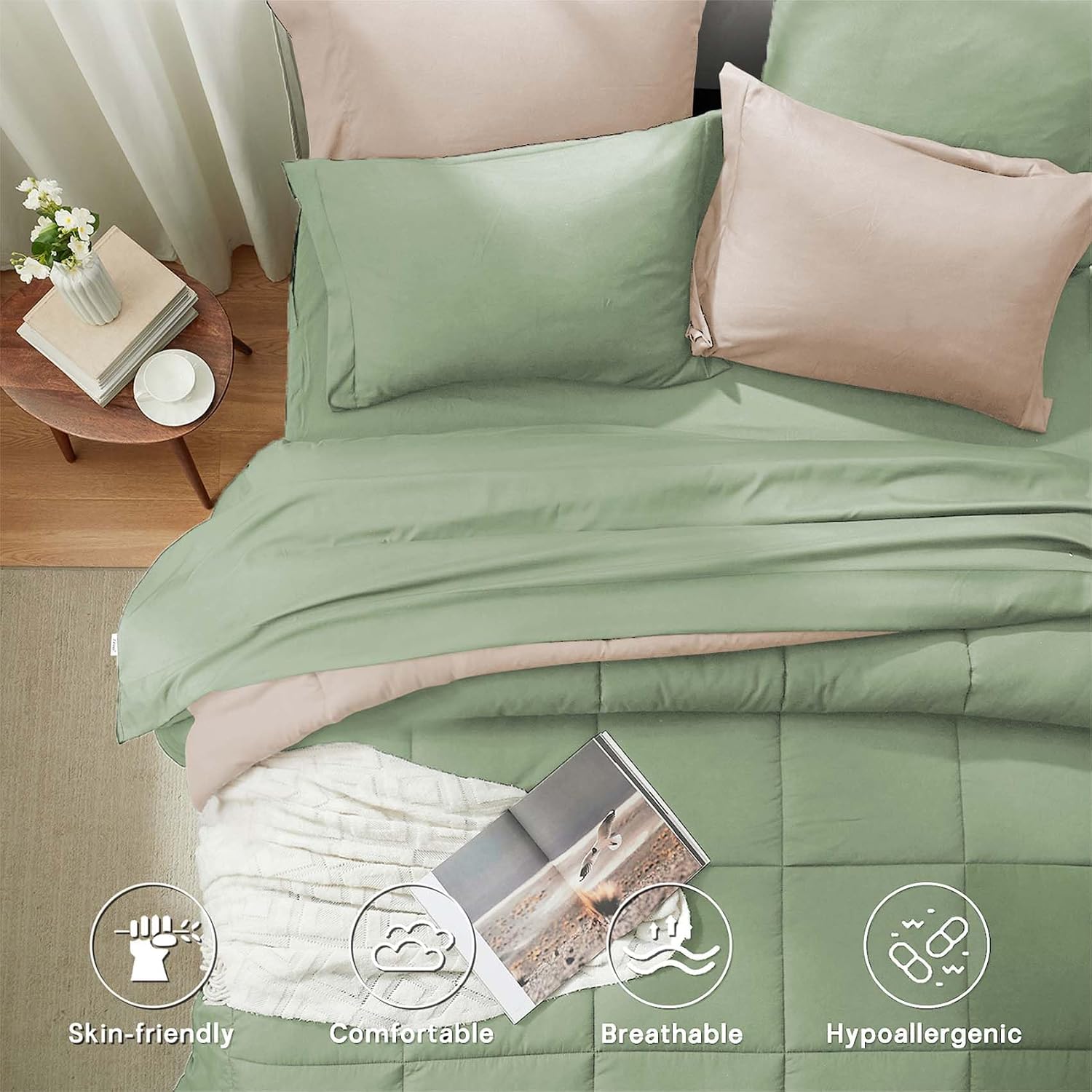 Thumbnail 4 de Anluoer King Size 7‑Piece Bedding Set