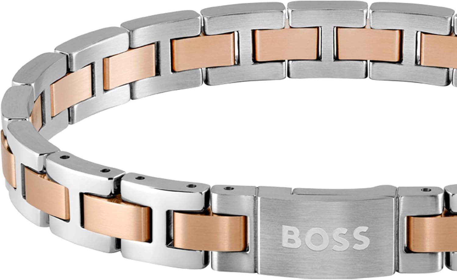 Thumbnail 1 de BOSS Jewelry Armband Metall-Link Essential – Zwei-Ton Edelstahl mit Knebelverschluss