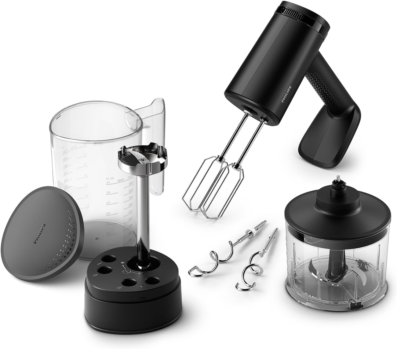 Detalle de Philips 5000 Series Mixer HR3741/00: potenza e praticità per impasti sempre perfetti