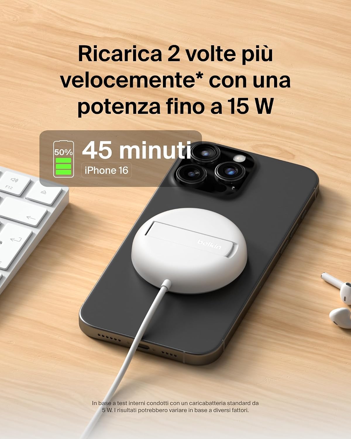 Thumbnail 2 de Belkin Tappetino ricarica magnetica 15 W MagSafe