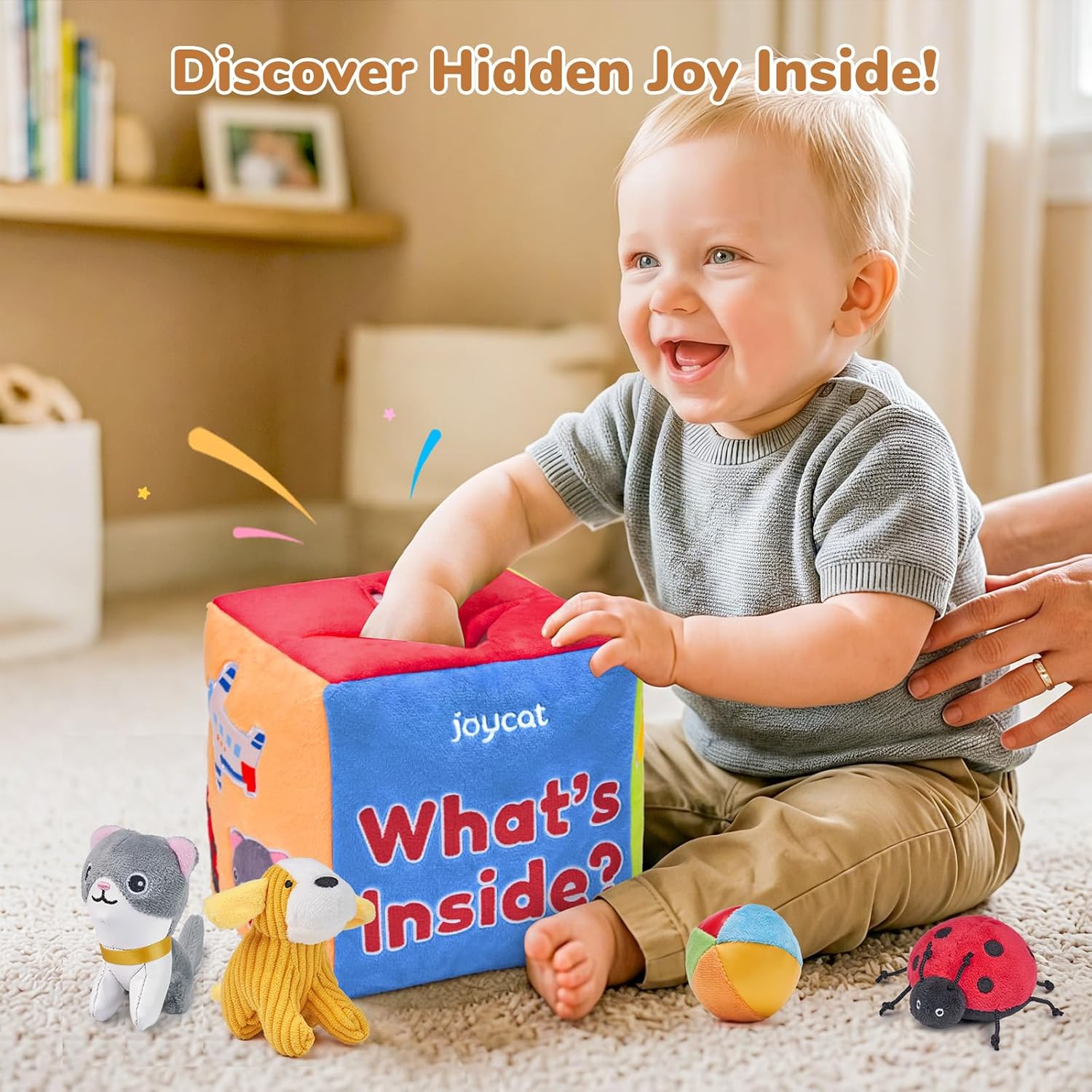 Thumbnail 4 de JoyCat Baby Toys 6–12 Months Mystery Soft Box (10 Sensory Objects)