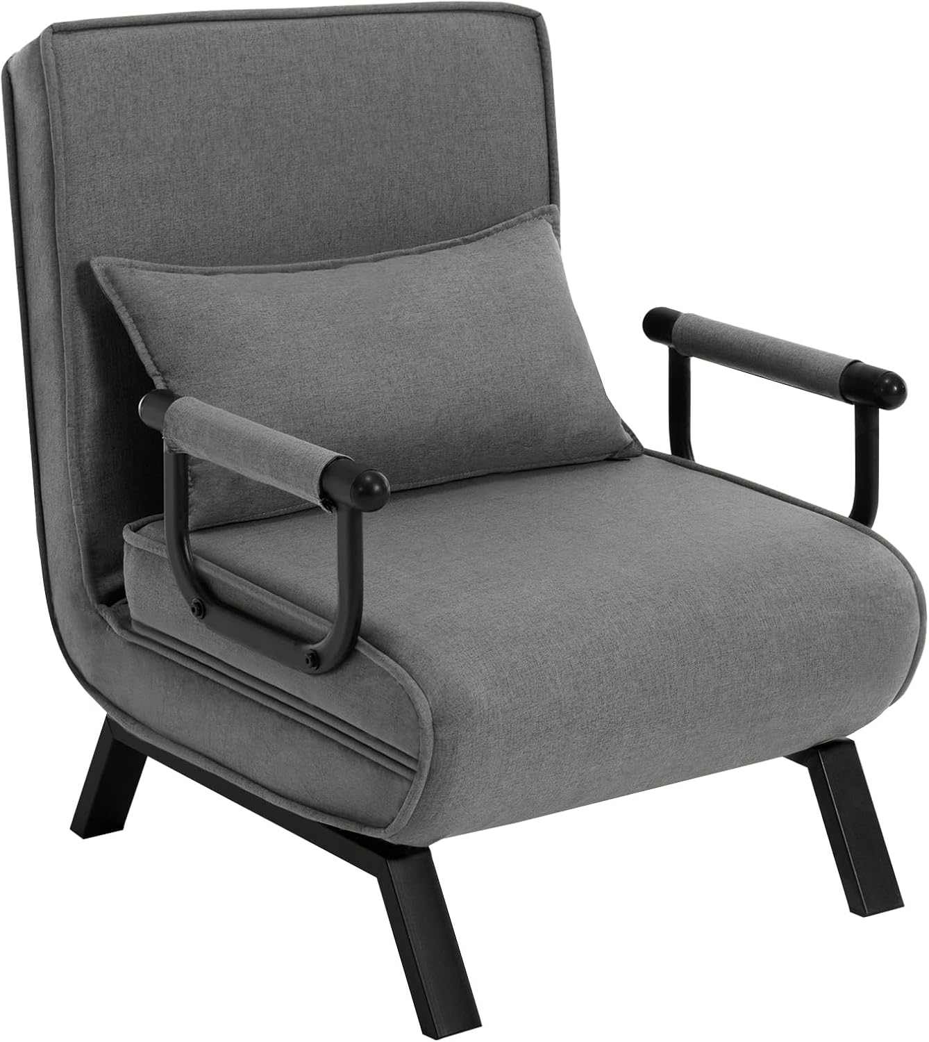 WOLTU Schlafsessel 3-in-1 mit Bettfunktion und verstellbarer Rückenlehne (Dunkelgrau)