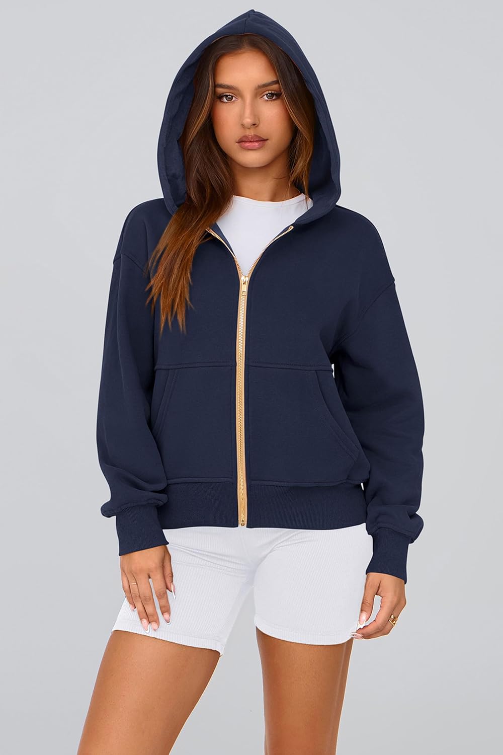 Thumbnail 5 de PRETTYGARDEN Zip Up Hoodie for Women
