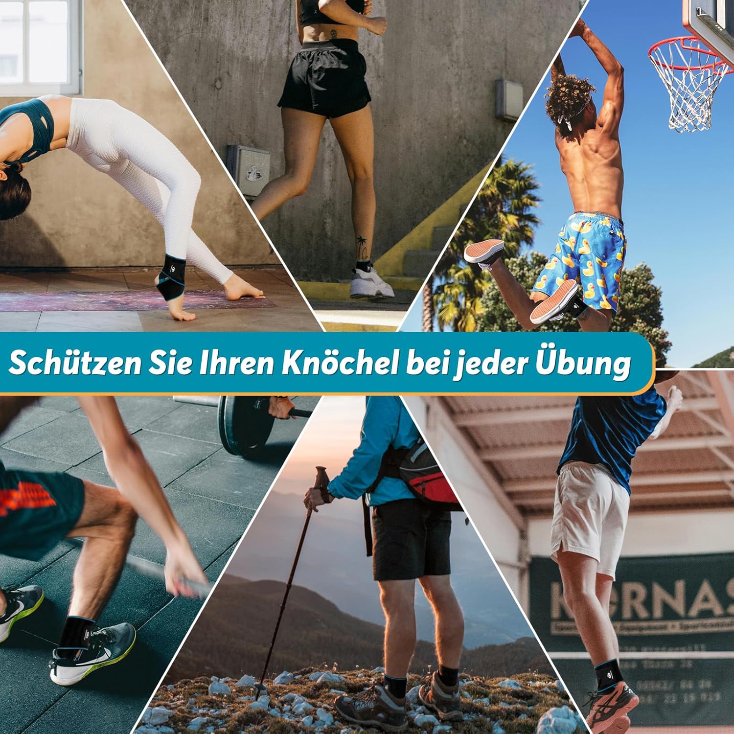 Thumbnail 5 de INDEEMAX Sprunggelenkbandage für Männer & Damen – einstellbares Knöchelbandage Linke oder Rechte Ausführung, Single Blau