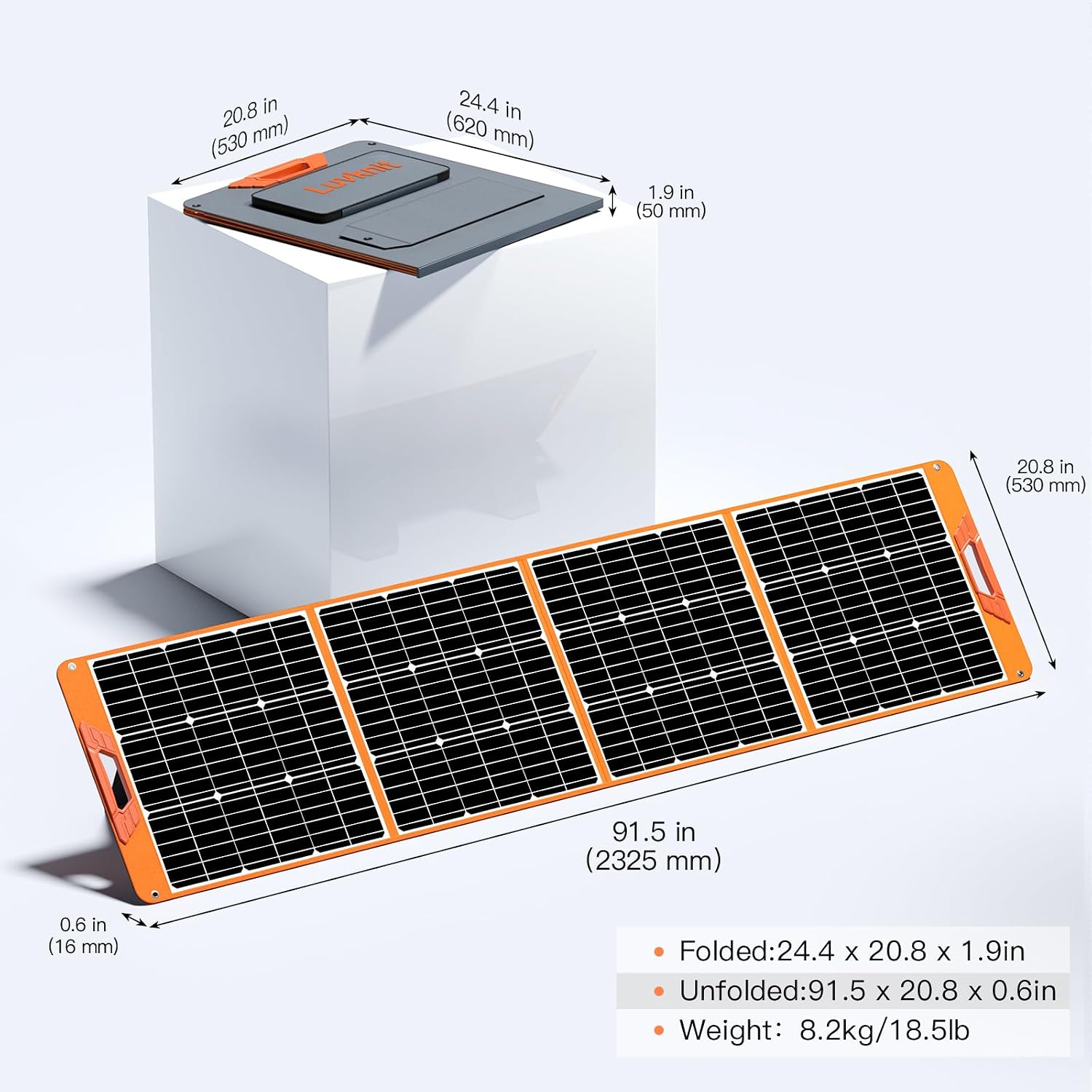 Thumbnail 3 de 200W Portable Solar Panel for Power Station ⚡