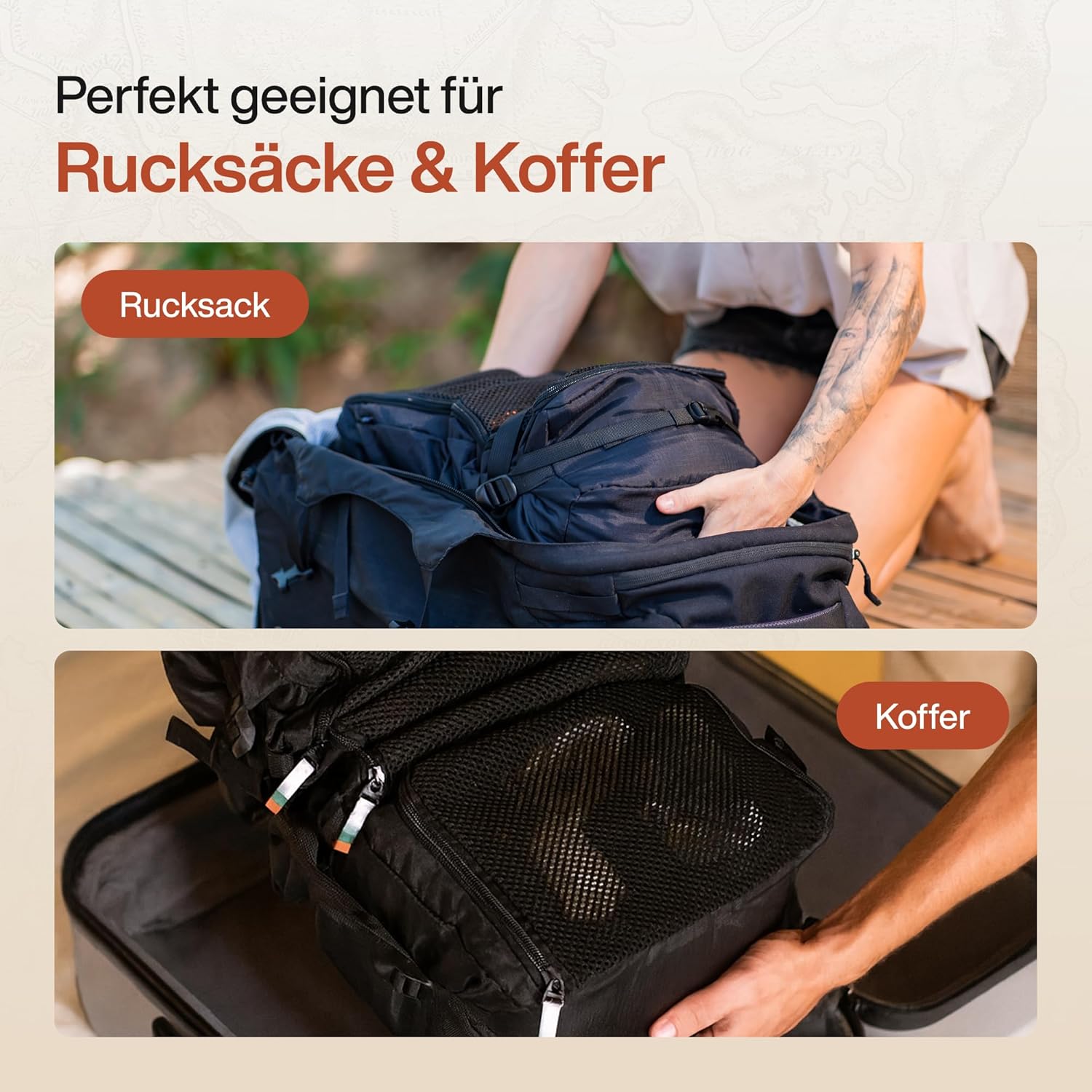 Detalle 2 de TRAVEL DUDE Hanging Packing Cube für Reisen