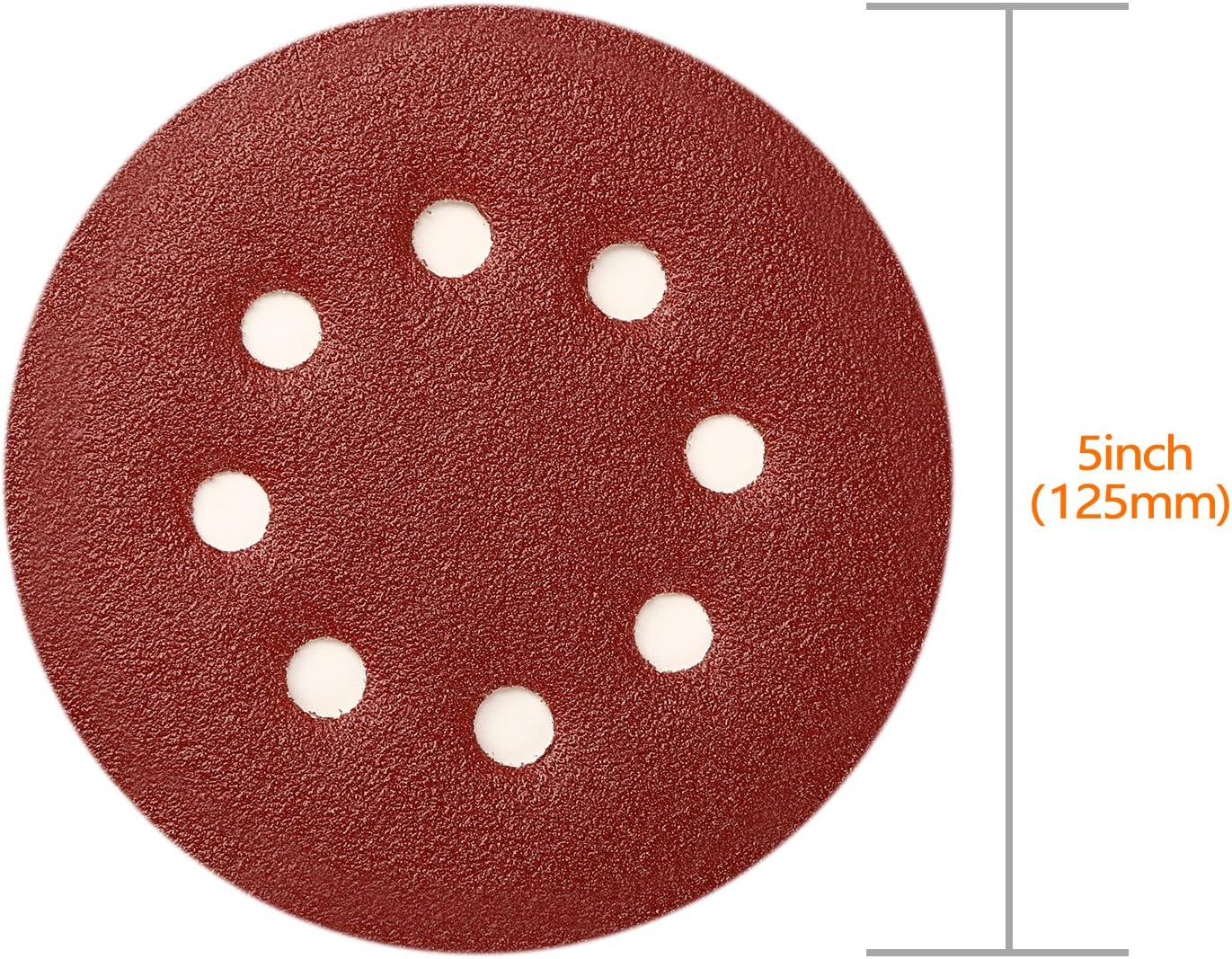 Thumbnail 3 de Sanding Discs Pads, SPTA 100 Pcs 125mm Orbital Sander Discs – 8-Holes Hook and Loop (40–2000 Grit)
