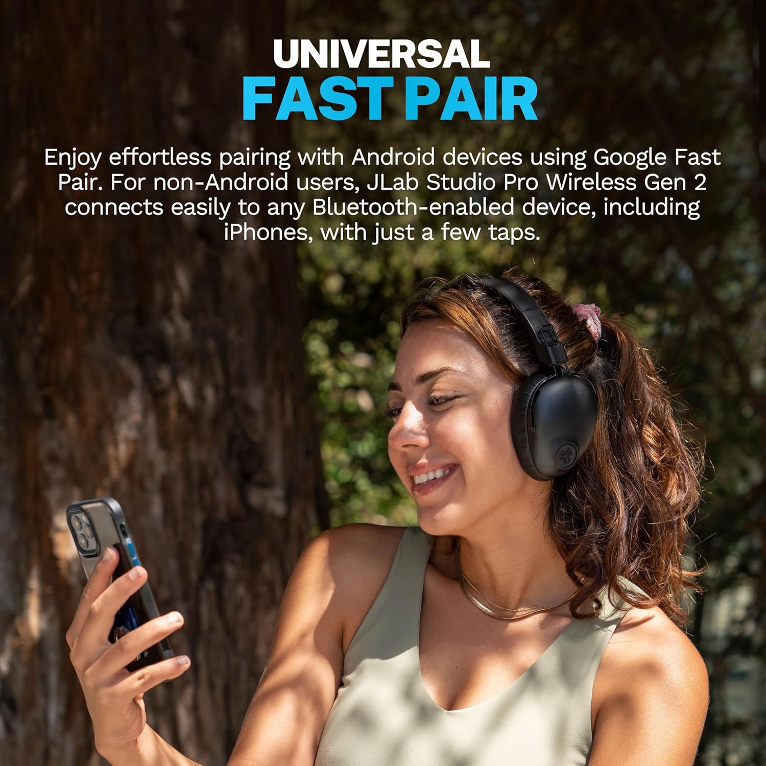 Thumbnail 5 de JLab Studio Pro+ Cuffie Bluetooth over-ear wireless con microfono, autonomia fino a 65 ore, multipoint e pieghevoli