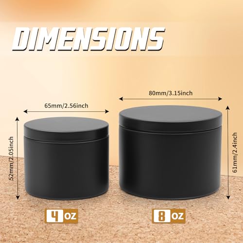 Detalle de YJHSS 24-Pack Candle Jars 8oz + 4oz set 🕯