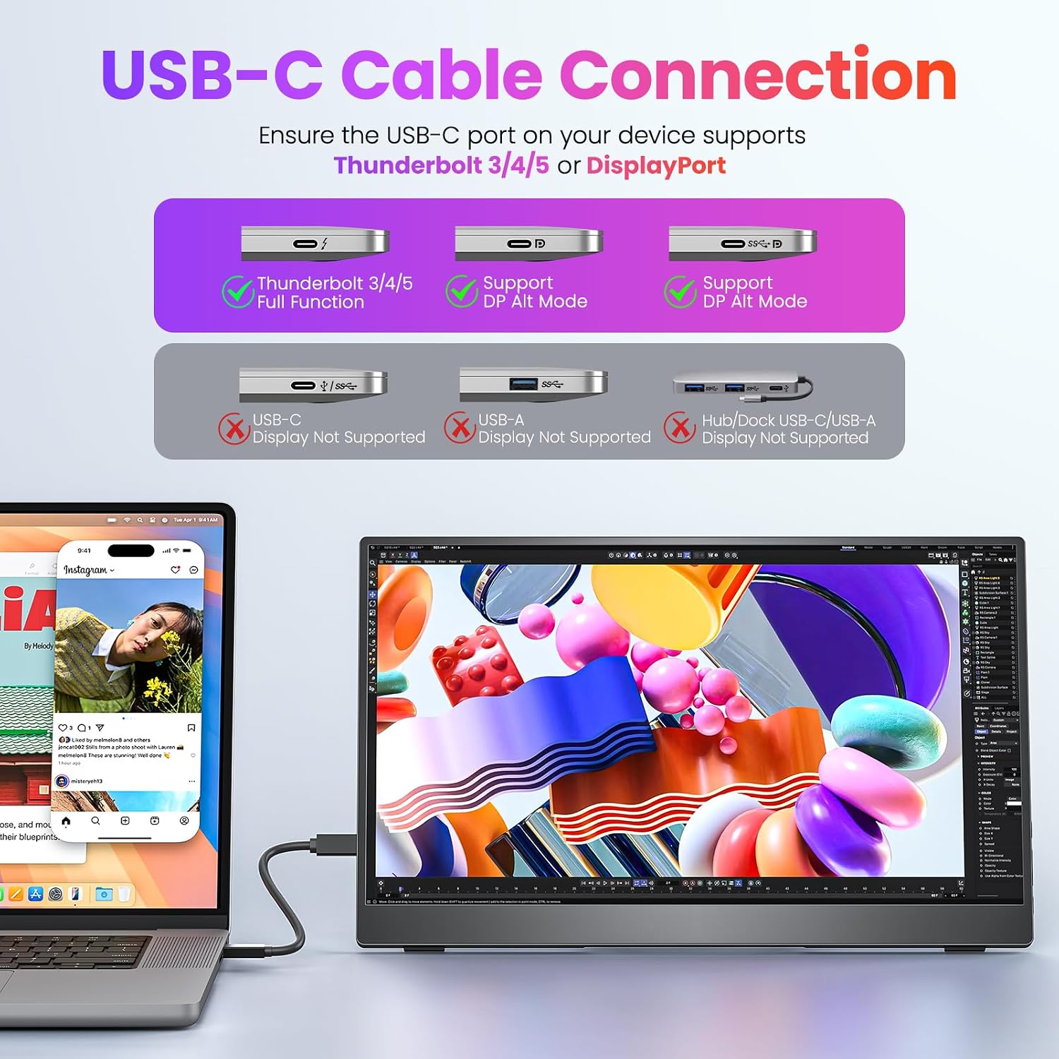 Detalle 2 de Upperizon Portable Monitor 15.6-inch FHD