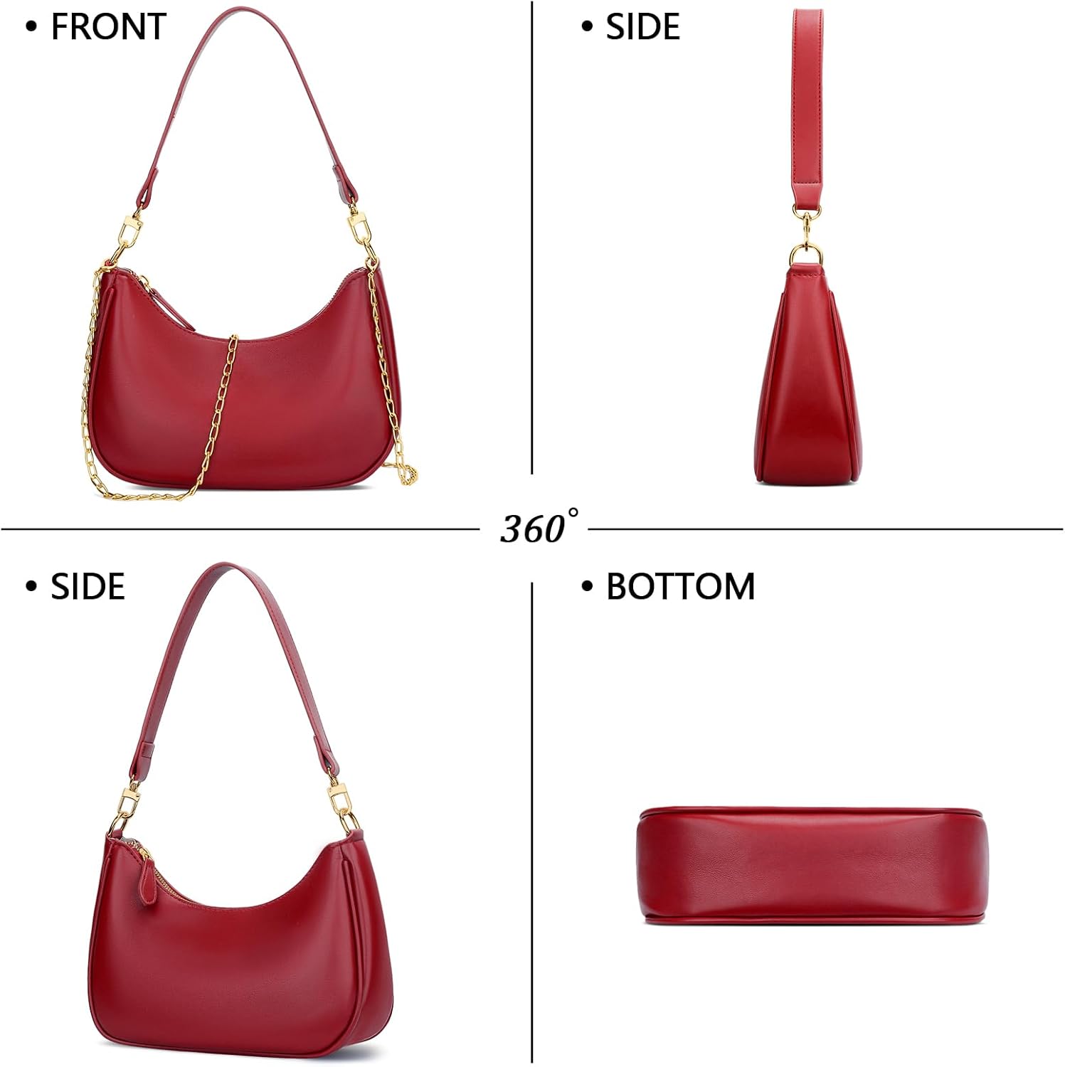 Thumbnail 4 de KKXIU Shoulder Bag for Women: Cute Hobo Purse with Retro Charm and Versatile Straps