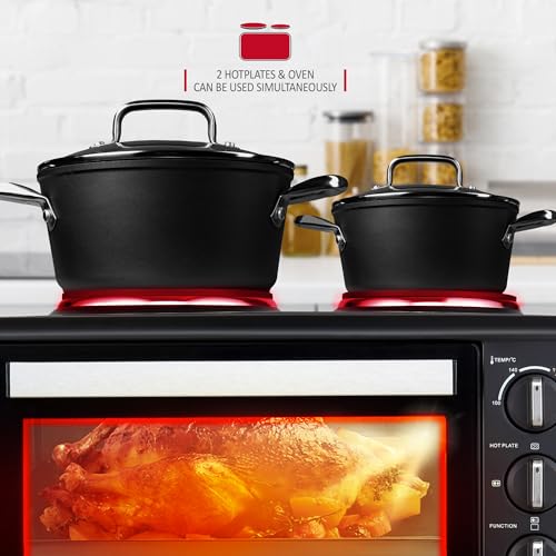 Thumbnail 3 de NETTA 45L Mini Oven with Double Hotplates & Electric Grill