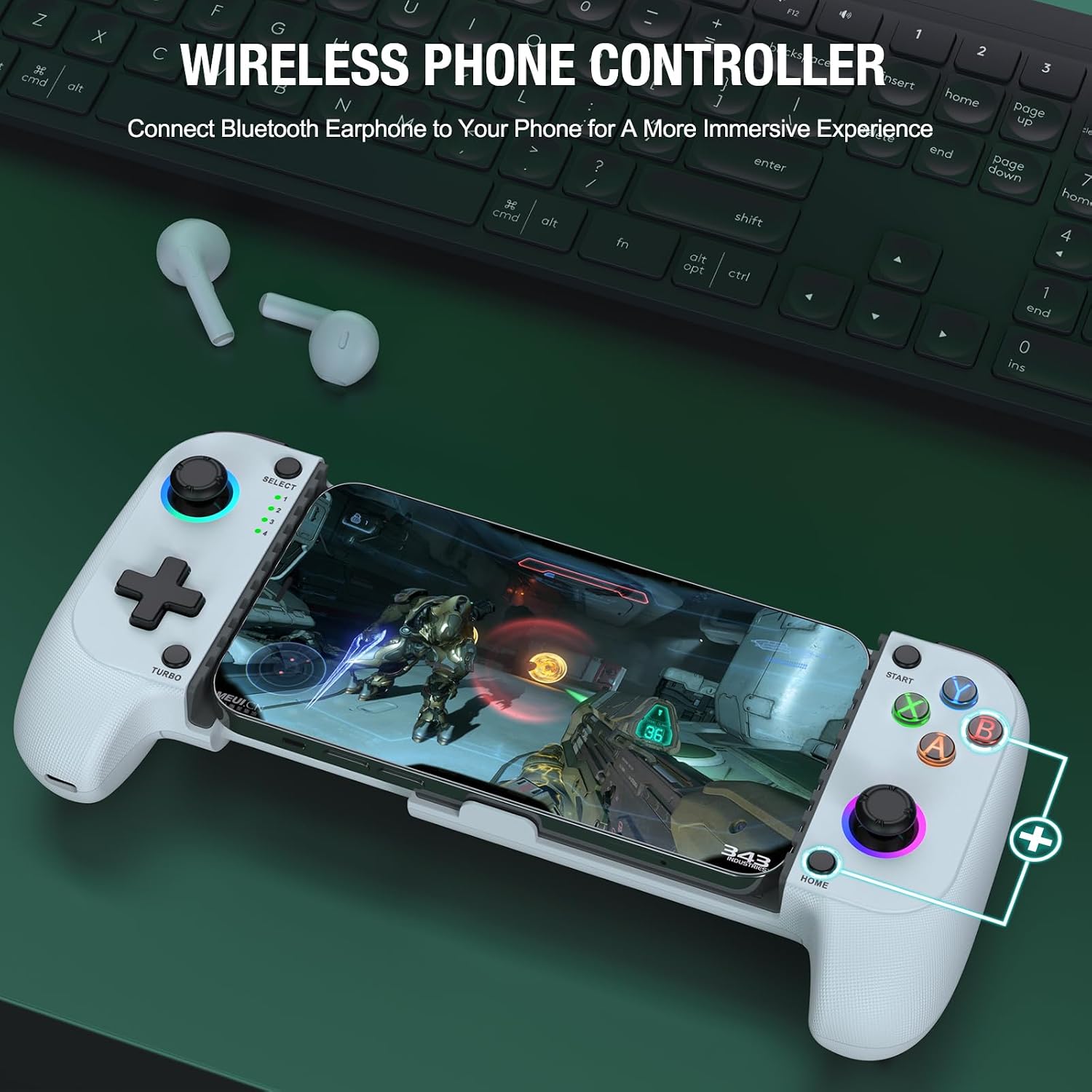 Thumbnail 1 de TUROB Wake Up wireless mobile gaming controller for iPhone and Android