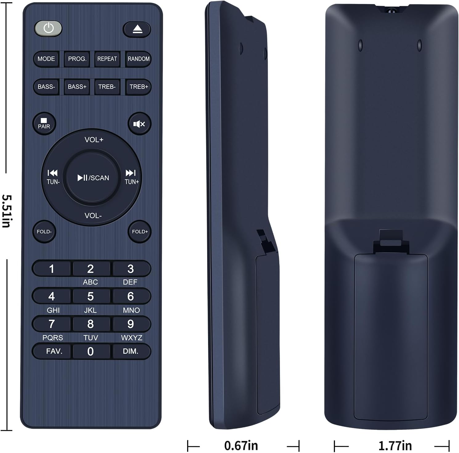 Thumbnail 2 de TCNOUMT Replacement Remote for Oakcastle HIFI500