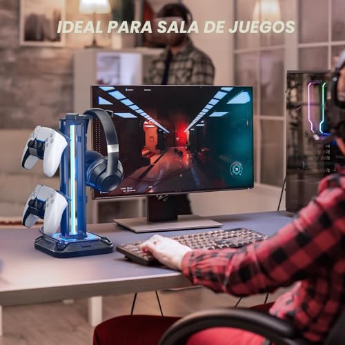 Thumbnail 6 de KDD Soporte Cascos Gaming Giratorio & Soporte Mando Xbox con 9 Modos de Luz