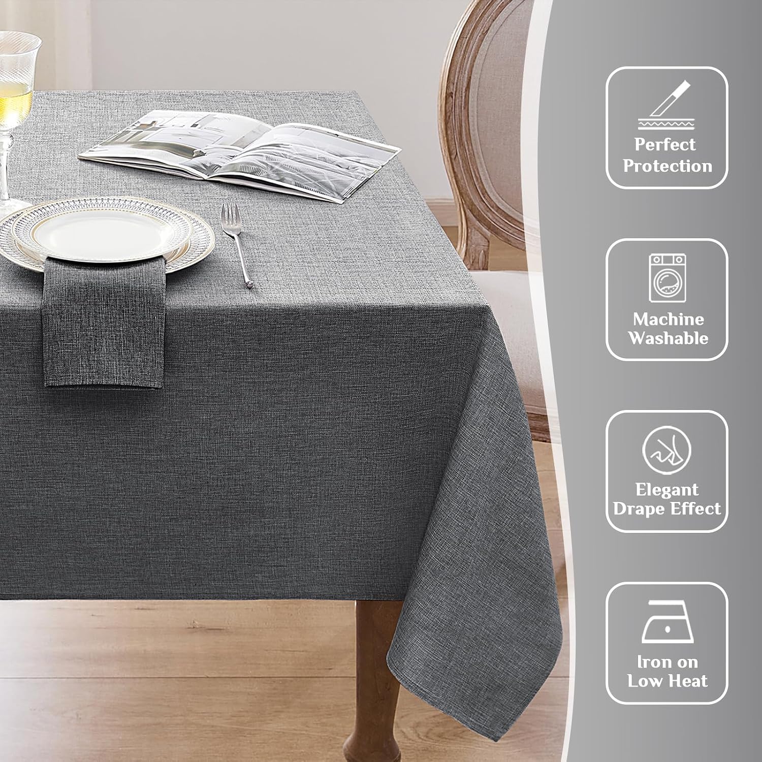 Thumbnail 6 de Softalker Rectangular Tablecloth, 104 x 60 Inches