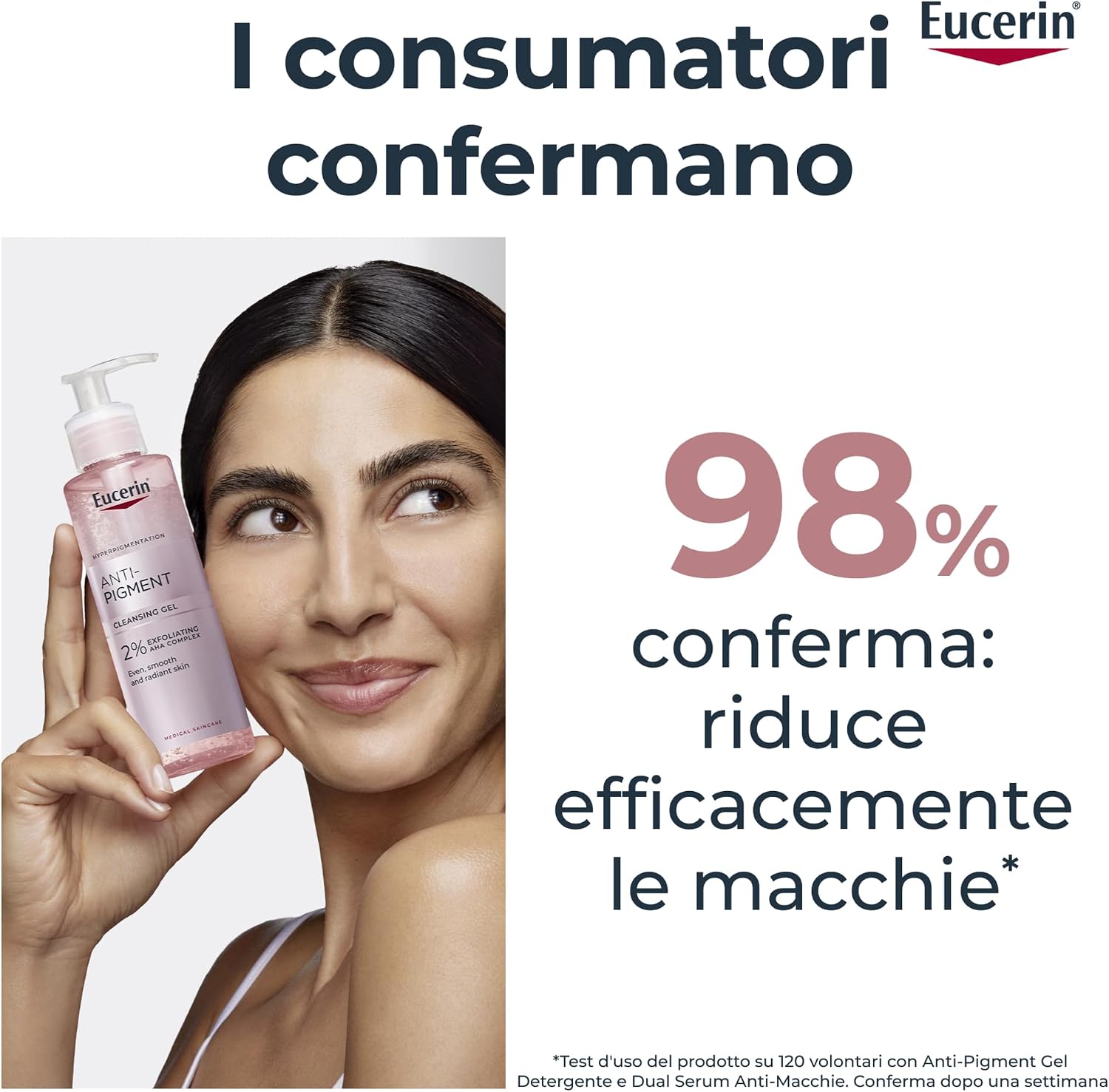 Detalle 2 de Eucerin Anti-Pigment Gel Detergente Viso 200 ml, gel schiumogeno antimacchie con complesso esfoliante AHA
