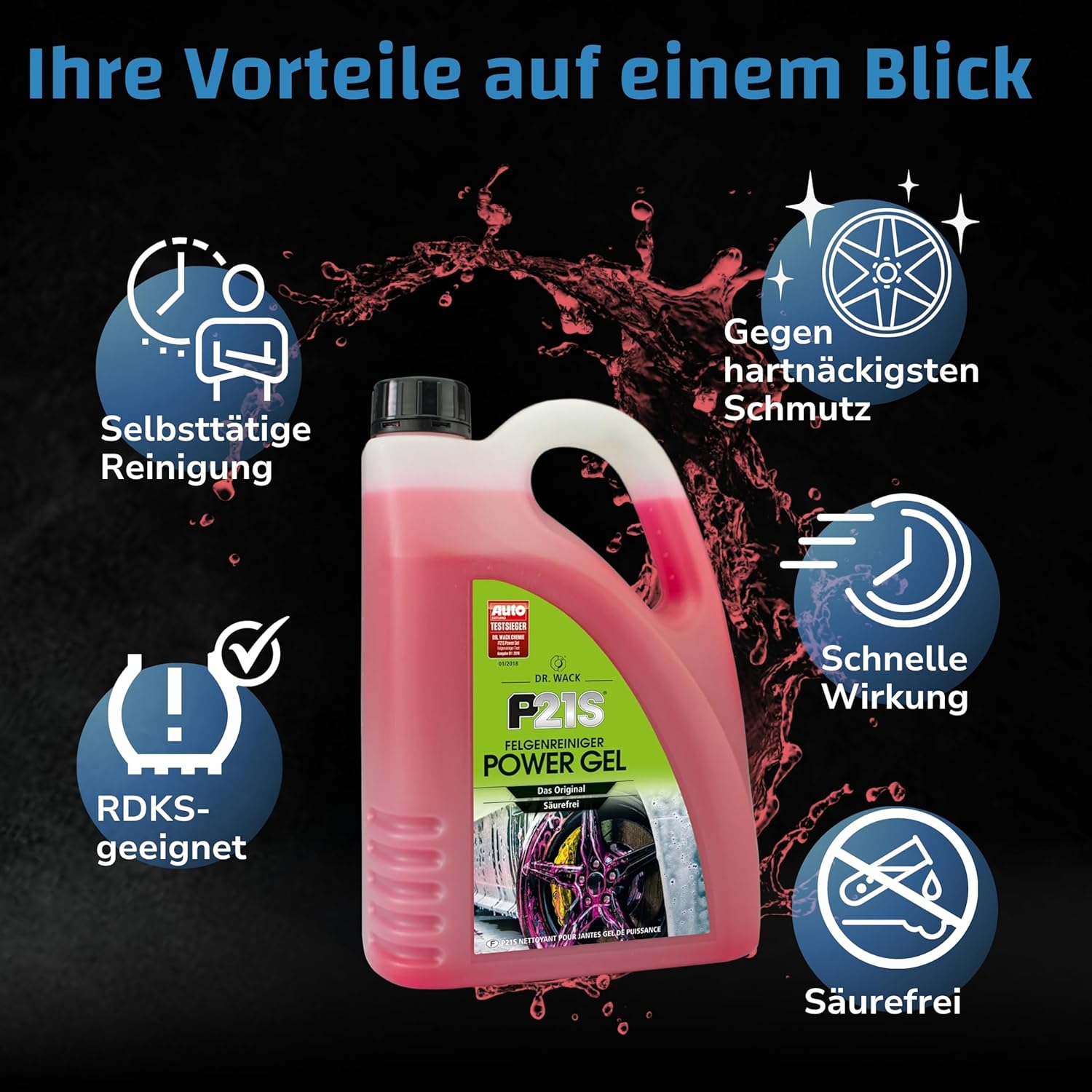 Thumbnail 4 de Dr. Wack P21S Felgenreiniger 2 Liter 🧴