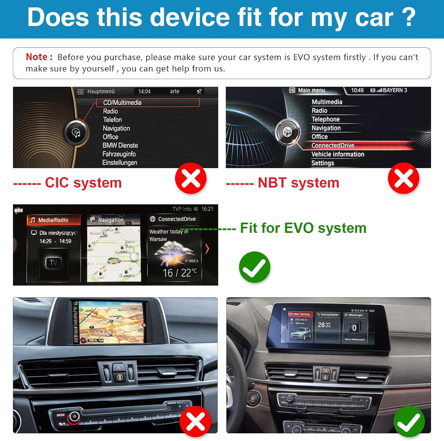 Detalle de Autoradio Ninetom écran tactile 12,3" pour BMW X1 F48 (2016-2022) avec CarPlay et Android Auto sans fil