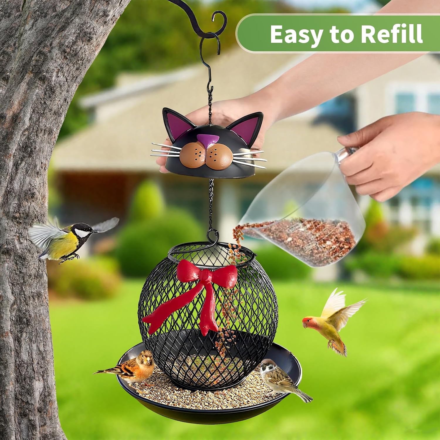 Thumbnail 5 de Bird Feeder Hanging for Outdoors