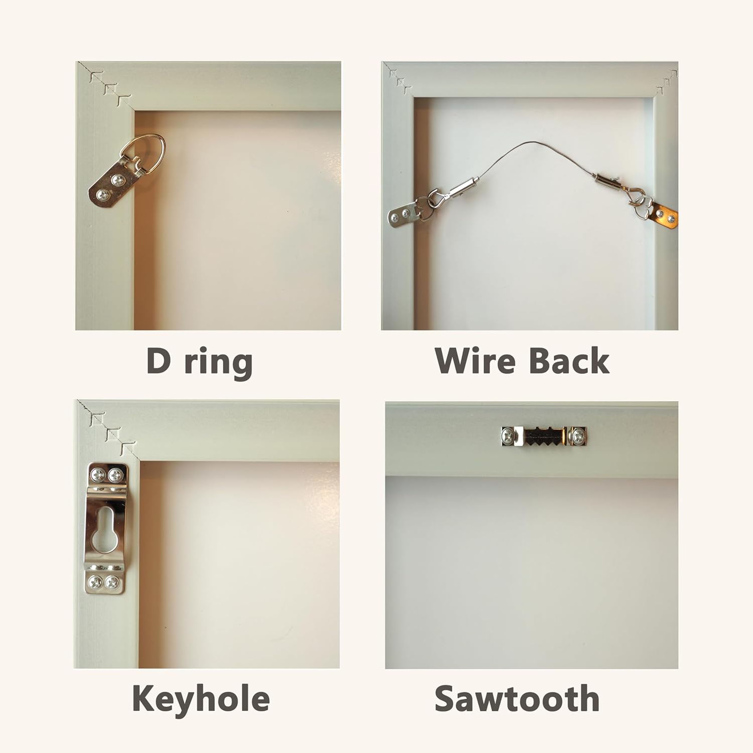 Detalle 2 de Universal frame hanger set, 8 picture hooks