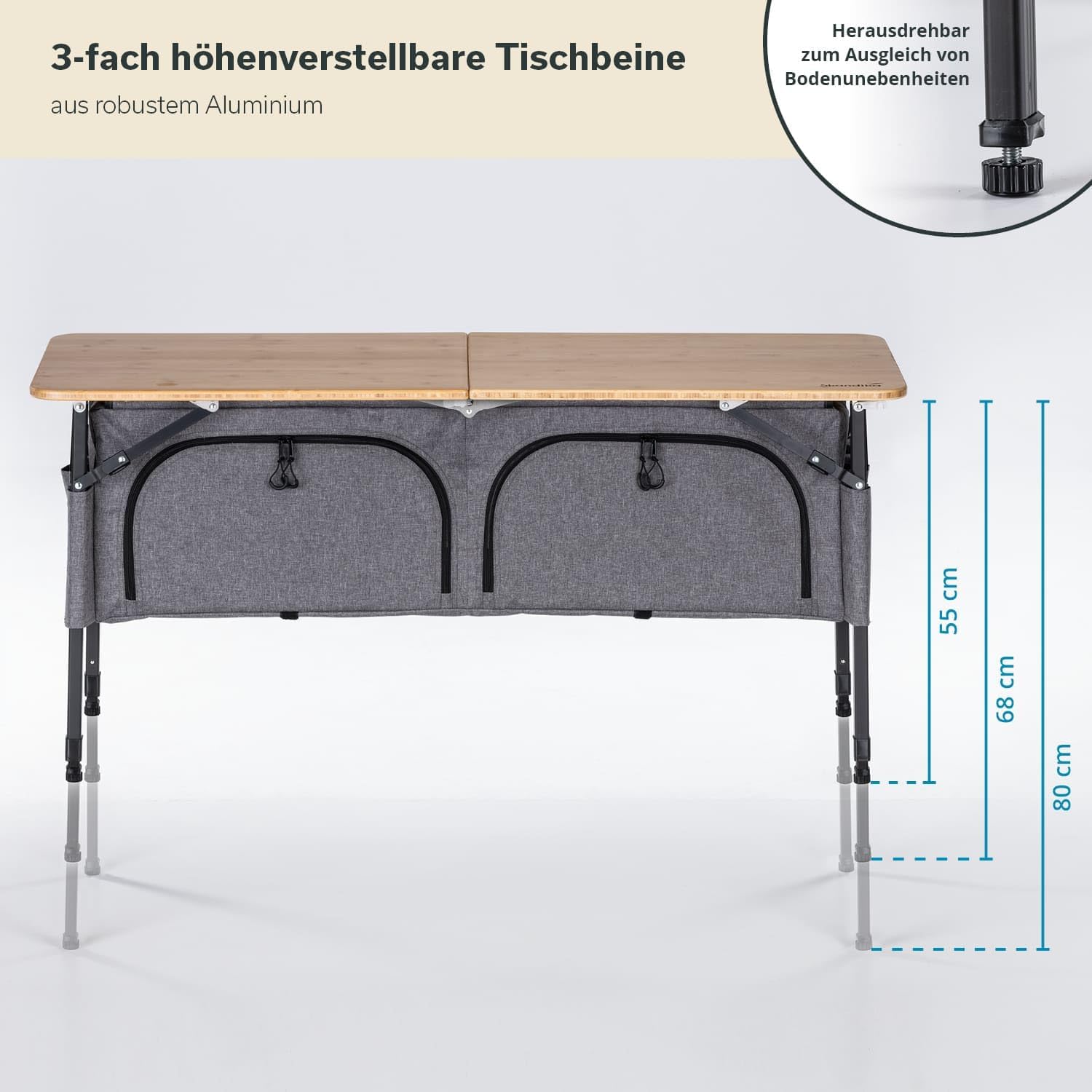 Detalle 2 de Skandika Tolja Campingtisch mit Schrank